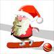 Santa Snowboard
